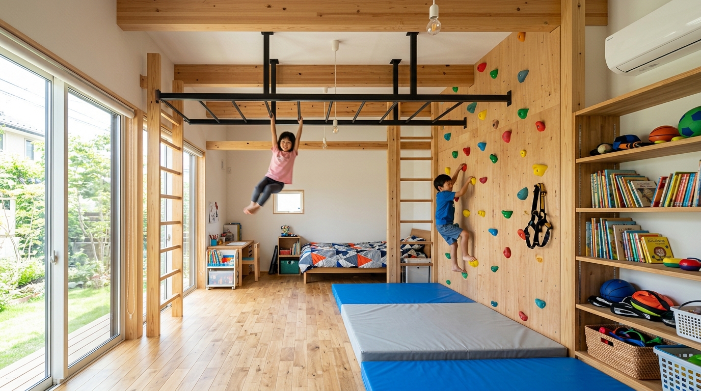 アウトドア・アクティブな子供部屋